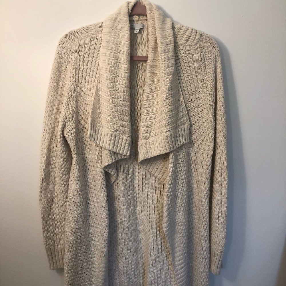 Gap cream waterfall sweater